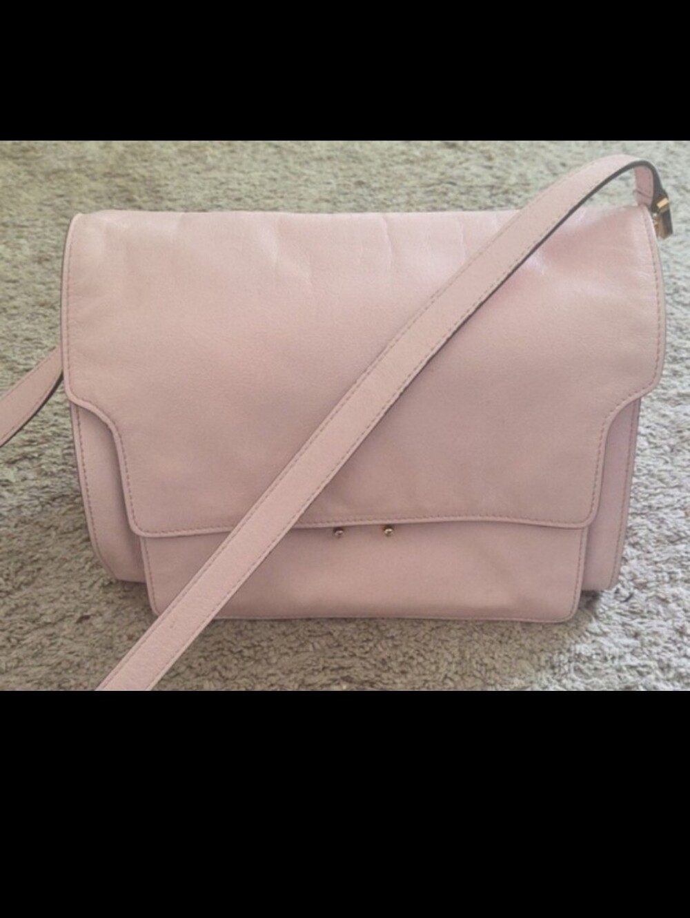 Marni Trunk Soft Shoulder Bag Blush Pink